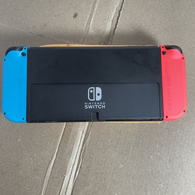 Nintendo Switch OLED HEG-001 Console with Red & Blue Joycons. Tested!