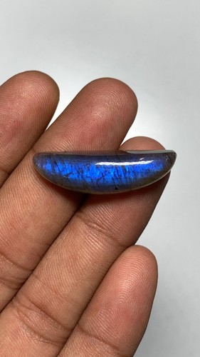 Awesome Quality Natura Labradorite Gemstones Cabochon Blue Fire Fancy 9.5X32 MM - Picture 18 of 24