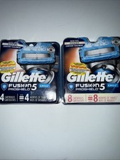 “Lot Of 2” Gillette Fusion Proshield Chill 8  & 4 Count Razor Blades - 12 Total
