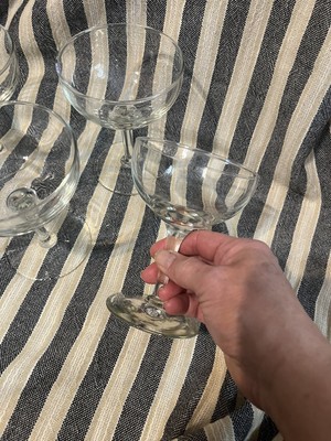 Six Piece Vintage Coupe Glassware