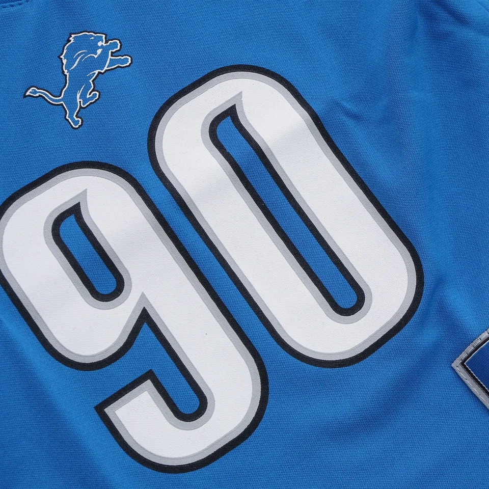 Camiseta de fútbol americano azul local oficial de Ndamukong Suh NFL Detroit Lions para niños pequeños Foto 3 de 4