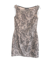 “HEADGIRL” GORGEOUS BLACK & NUDE LACE EFFECT DRESS SIZE 12/14 - BRAND NEW!!!