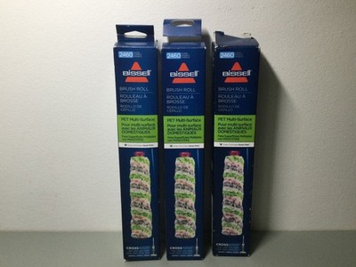 3 x Genuine Bissell Tangle-Free Crosswave Multi-Surface Pet Brush Roll 2460  NEW