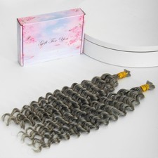 Krn Human Braiding Hair For Boho Braids 100G/Pack 2 Bundles Deep Wave Bulk
