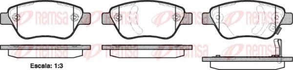 Remsa Bremsbelagsatz Scheibenbremse 0858.31 FüR Fiat Opel S07 Adam Corsa Doblo-image