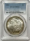 Morgan Silver Dollar 1886 PCGS MS 62 Uncirculated 90% Silver $1 Coin