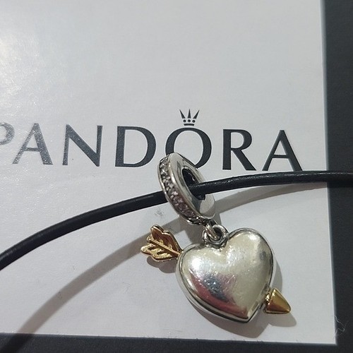 Medallón Pandora Flecha de Amor Plata de Ley + Dije 18k 767816CZ - Imagen 6 de 6