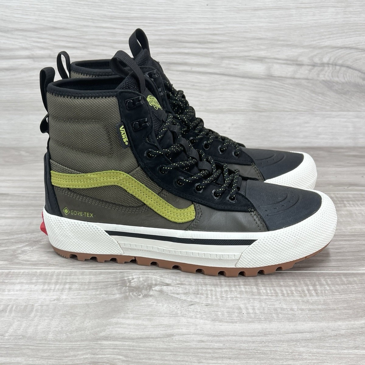 VANS Sk8-Hi GORE-TEX MTE-3 Men's Sz 8 Black Olive Green Waterproof