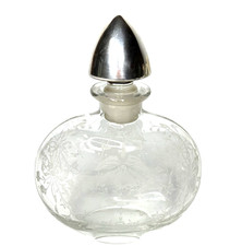 1940's Heisey Orchid Oval Sherry Decanter with Sterling Stopper
