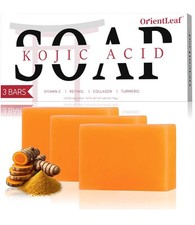 3PCS Tumeric Soap Skin Whitening Dark Spots lightening Acne Brightening Turmeric