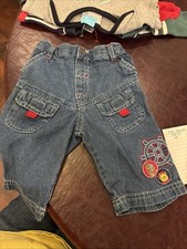 Vintage Disney Pirate Winnie The Pooh Baby Tigger Jeans Sz 3-6 Months
