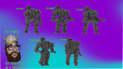 BattleAxe Alternate Mech Model For Battletech 6mm-10mm-15mm RLWS