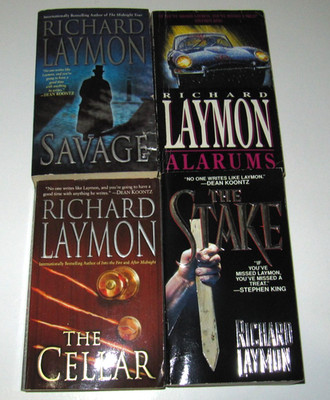 Lot of 4 Richard Laymon Horror books PB Savage Alarums The Cellar The Stake