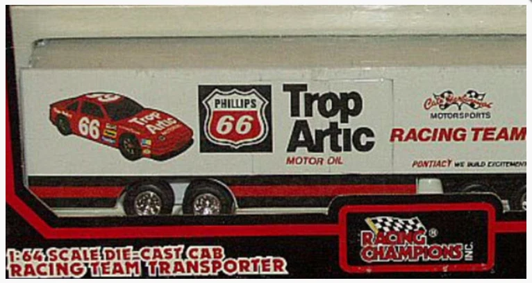 Carreras Campeones 1991 Cale Yarborough Racing #66 TropArctic Hauler 1/64 fundido a presión Foto 2 de 2