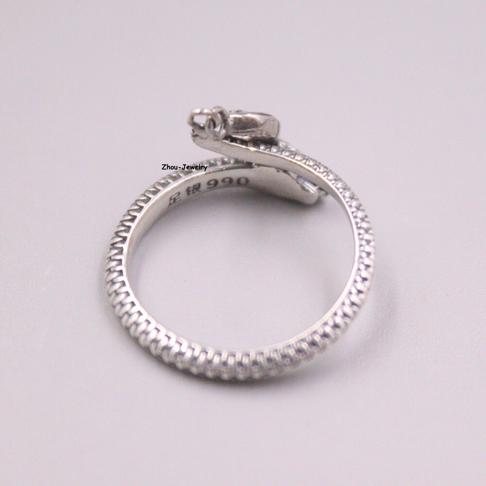 Pure S990 Silver 999 Band Men Women 11mm Lucky Dragon Tail