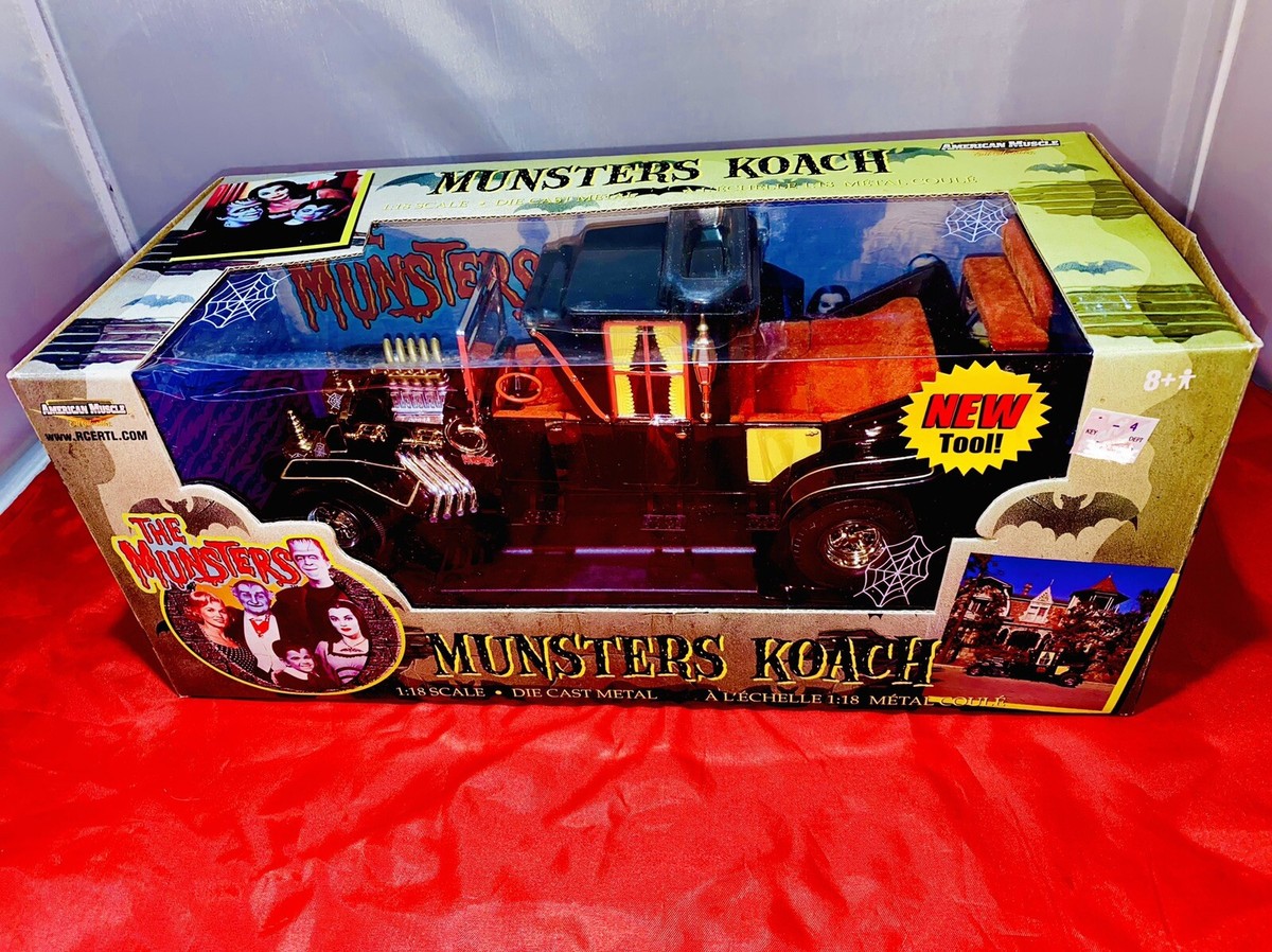 1:18 Diecast ERTL American Muscle MUNSTERS KOACH Drag Car “Cracked