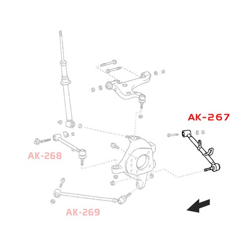 Godspeed Adjustable Rear Lower Camber Arms Pair Kit For Lexus LS430 2001-2006 - Picture 7 of 7