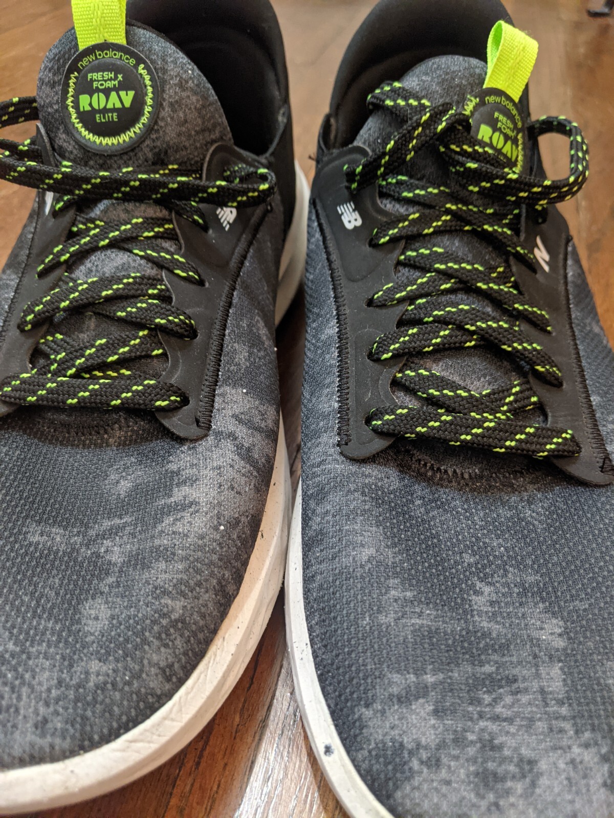 New Balance Men's Fresh Foam Roav Elite V1 Running Shoe - Size 12, Black, Green