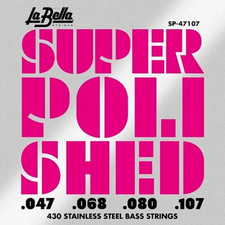 La Bella Super Polished Flatwound Bass Strings 47-107 - Stainless Steel