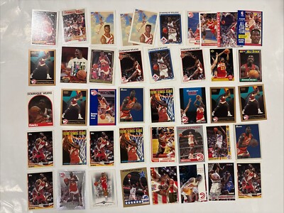 Lot (42) Dominique Wilkins Basketball Cards Base Insert Parallel Atlanta Hawks