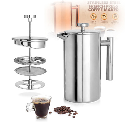 Stainless Steel French Press Coffee Maker 350-1000ml Coffee Press