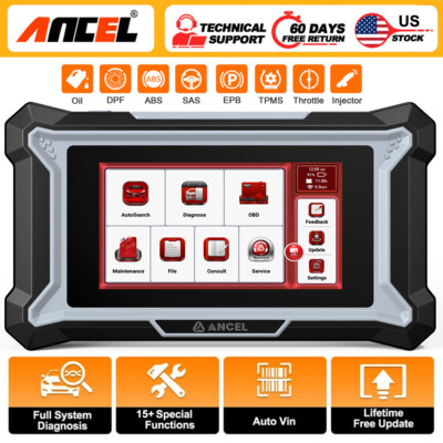 ANCEL DS200 OBD2 Scanner All System Diagnostic Tool EPB OIL Injector WIFI Update
