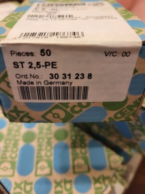 Phoenix Contact ST 2.5-PE Terminal Block 3031238 LOT OF 10
