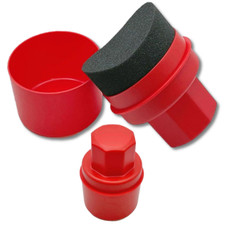 Tyre Dressing Applicator With Pot - Perfect Shaped Detailing Tyre Shine Sponge