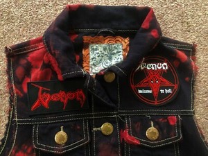 black denim cut off jacket