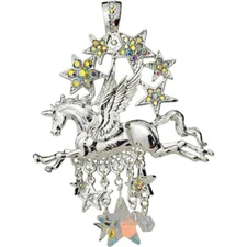 Kirks Folly Cloudwalker Dancing in the Stars Foldover Pendant  (Silvertone)