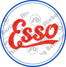 ESSO Sticker Vintage 1926 Gas Standard Oil of New Jersey Vinyl Logo 3 inch Shell