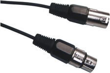 DMX Lighting Leads Flexible Shielded 3-pin XLR plug to 3-pin XLR socket - 10m