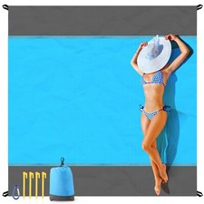 Beach Blanket Sandproof Oversized 79''  83'' Extra Large Beach Mat Portable Picni