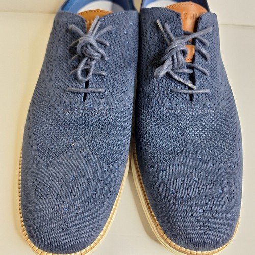 Cole Haan Original Grand Wingtip Oxford Shoes Blue Men’s Size 13M - Picture 7 of 16