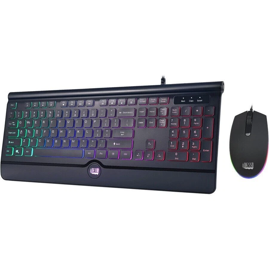 Adesso AKB-137CB 104-Key EasyTouch Gaming Illuminated USB Keyboard Mouse Combo - Image 3 of 4