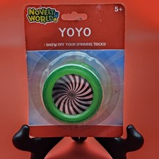 Novelty World Yo Yo Greenbrier Toys for Ages 5 Neon Green Glitter W Swirl NIB