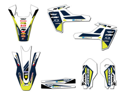 2018-2024 TC 85 TAPER Weiß Senge Grafik-Kit Kompatibel Mit Husqvarna