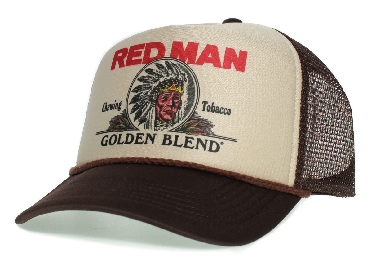 red man tobacco hat Red Man Chewing Golden Blend Tobacco Hat Vintage Redman Cap Multi Colors