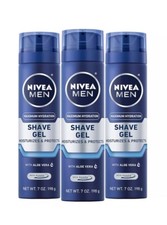 NIVEA MEN Maximum Hydration Shave Gel with Aloe Vera and Provitamin B5, 3 Pack o