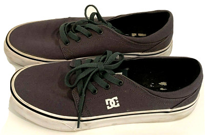 DC Trase TX Skateboard Shoes Gray Canvas Lace Up Low Top #ADYS300126 Mens Size 7