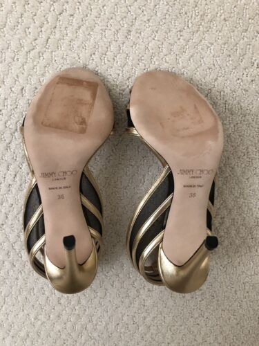**BRAND NEW** Jimmy Choo Betty 100 Gold/black 36 EU