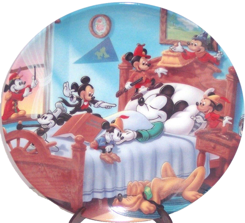 Disney Mickey Mouse Through Years Collector Plate Pluto Vintage Japan - 第 1/4 張圖片