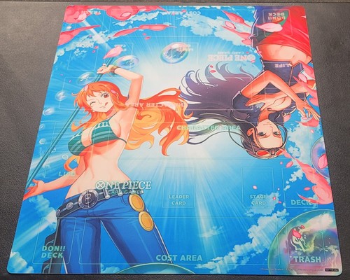 One Piece Rare 2 Player Playmat Nami Neco Robin Only Sent To 