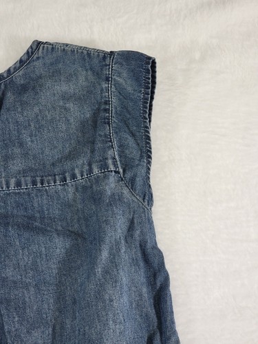 Levis Girls Denim Romper Button Up One Piece 414332 Blue Size XL (13-15) - Picture 11 of 11
