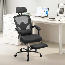 Ergonomic High-Back Mesh Office Chair For Computer Desk Swivel  Rolling Work
