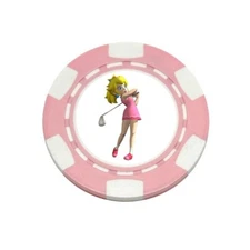 Princess Peach Super Mario Nintendo Clay Poker Chip Golf Ball Marker Card Guard