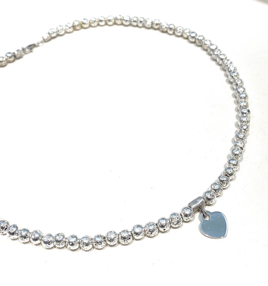 Collana diWa Jewels choker pietra lavica argento sterling cuore rodio bianco - Immagine 2 di 4