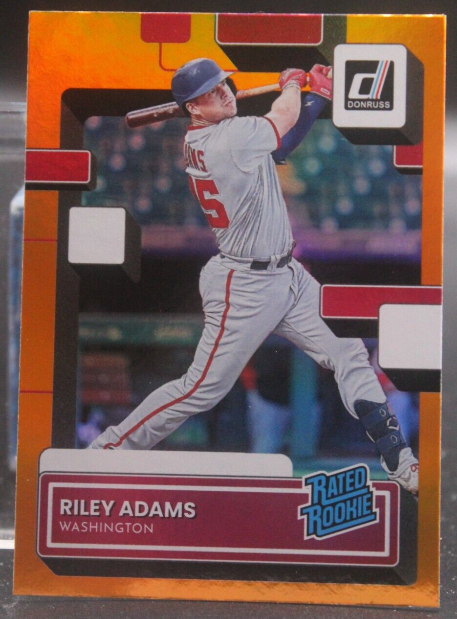Riley Adams (Nationals/RC) - 2022 Donruss Orange Parallel #75