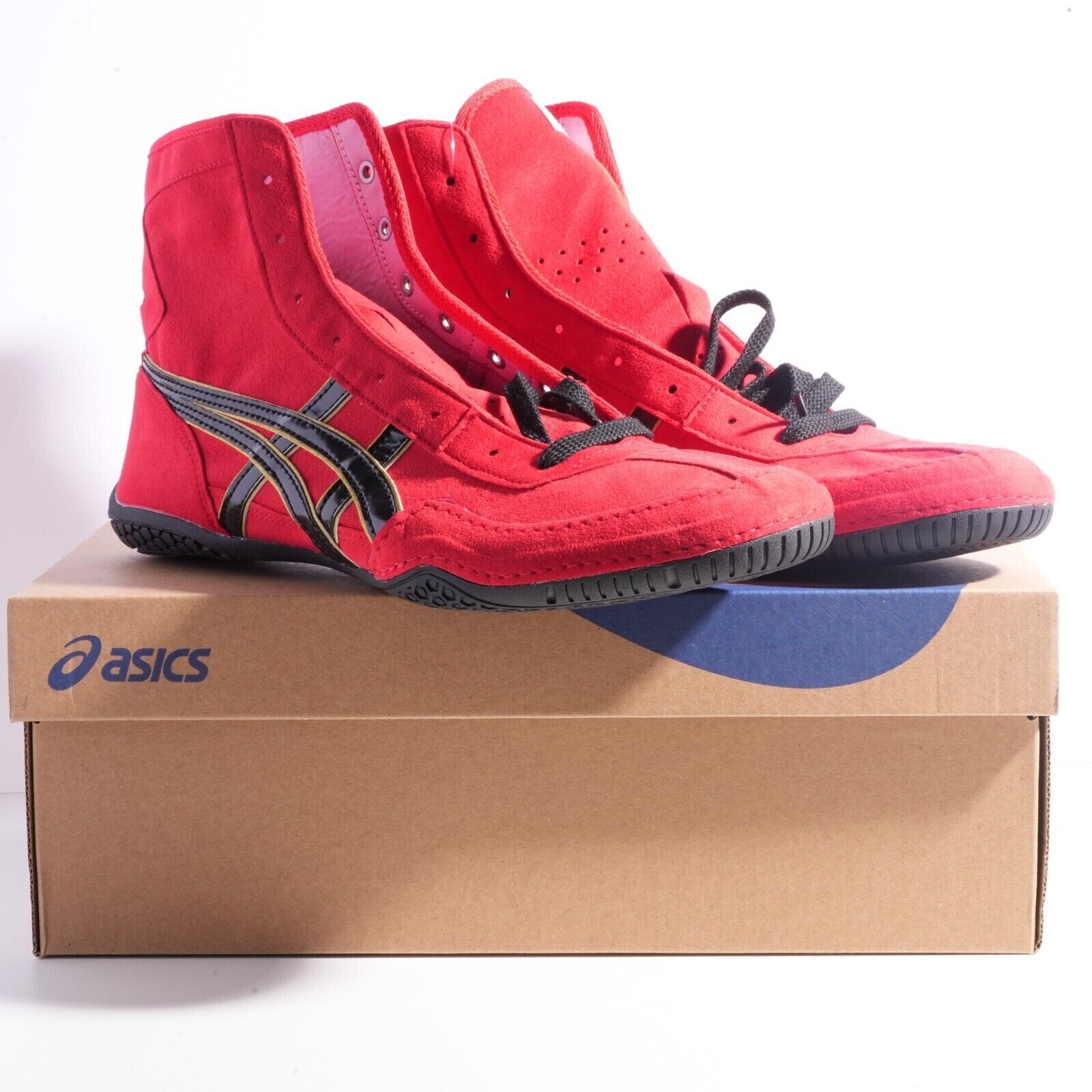 ASICS Wrestling Shoes EX-EO / Red/Gold/Shoelace Black TWR900 successor Japan