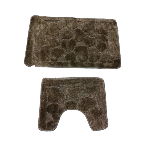 Bath Mat Set pack of 2, Non&Anti Slip, Greek, Heart Design, Soft/Made in Turkey - Picture 3 of 18